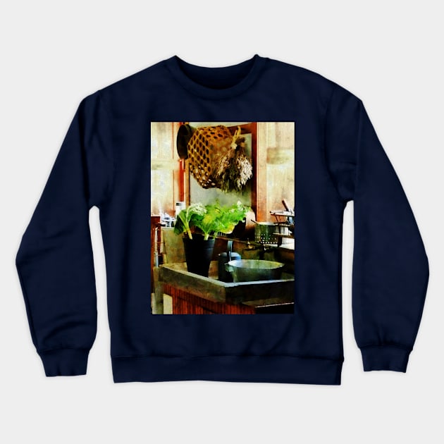 Cooks - Washing Garden Greens Crewneck Sweatshirt by SusanSavad